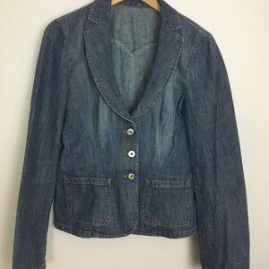 Moschino Jeans Blazer Jacket Washed Denim size M